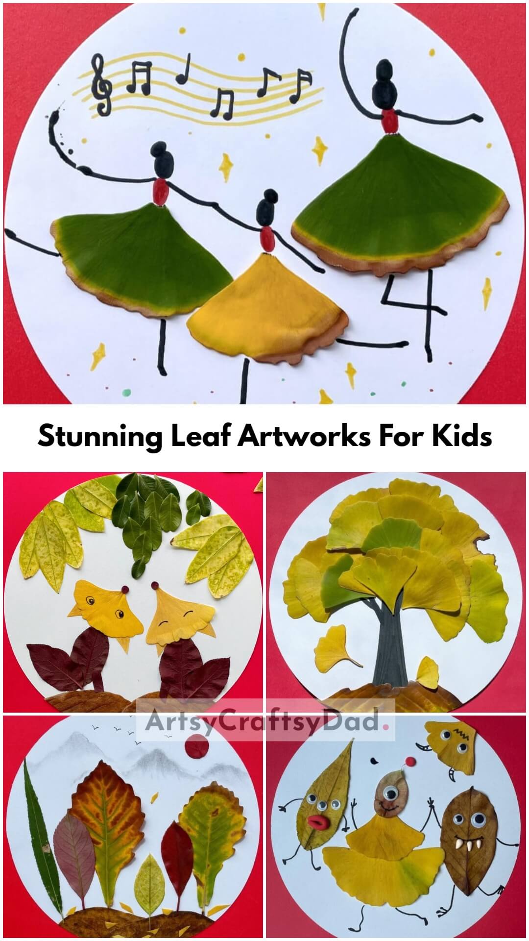 Creative & Stunning Leaf Artworks For Kids