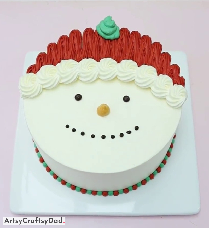 Sweet and Simple Santa Face Cake Decoration Idea For Christmas - Designing a Santa Face Cake for Christmas