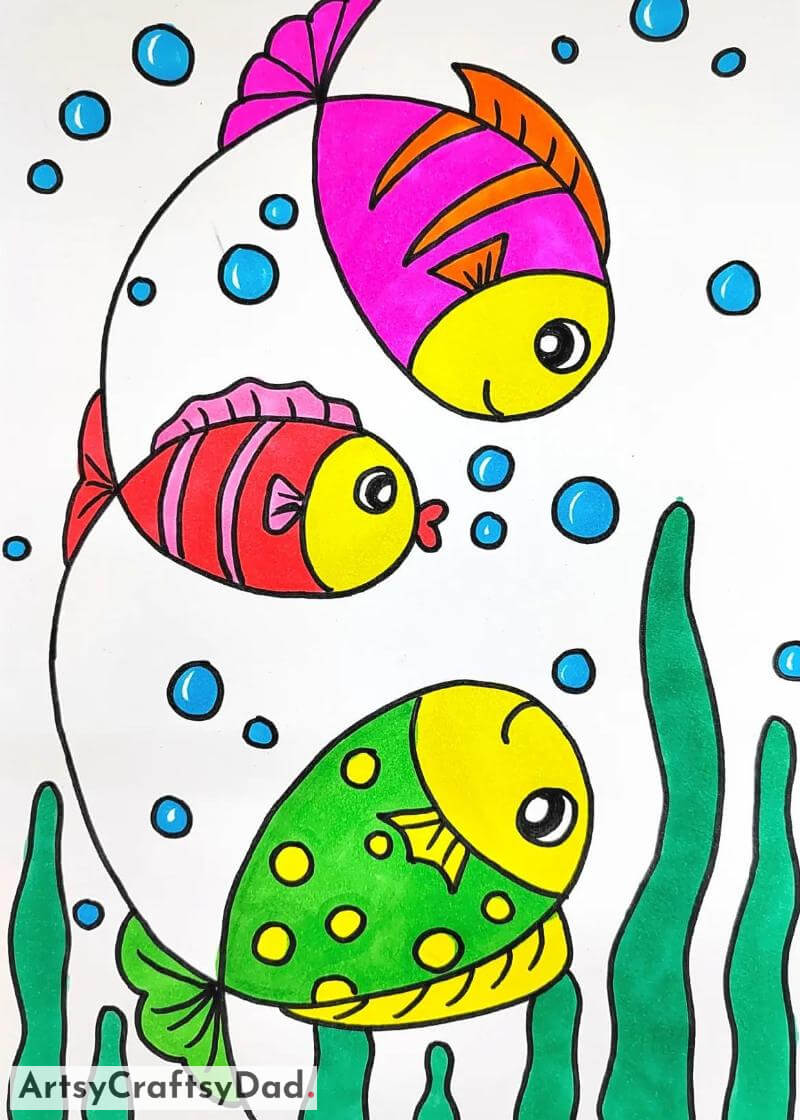 Underwater Fishes Drawing for Kids - Impressive methods to win over the drawing instructor 