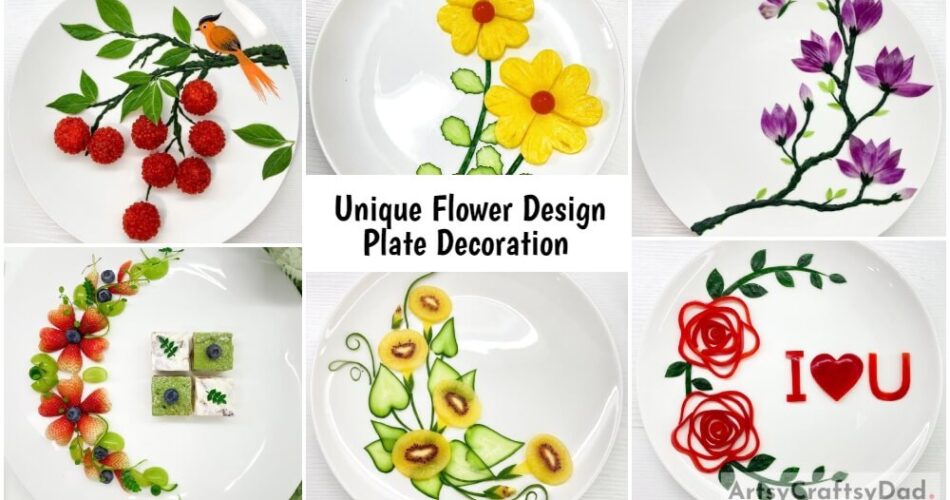 Unique Flower Design Plate Decoration Ideas For Youngsters