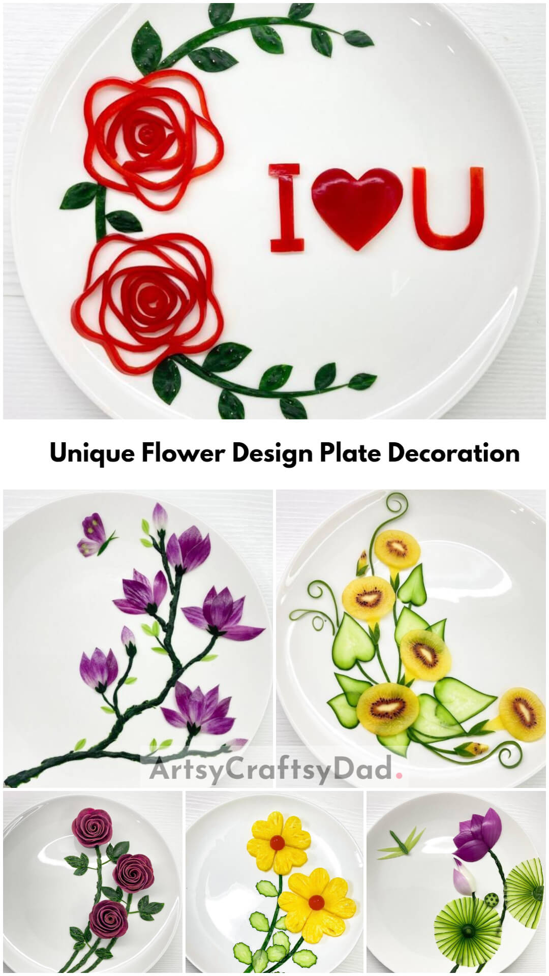Unique Flower Design Plate Decoration Ideas For Youngsters