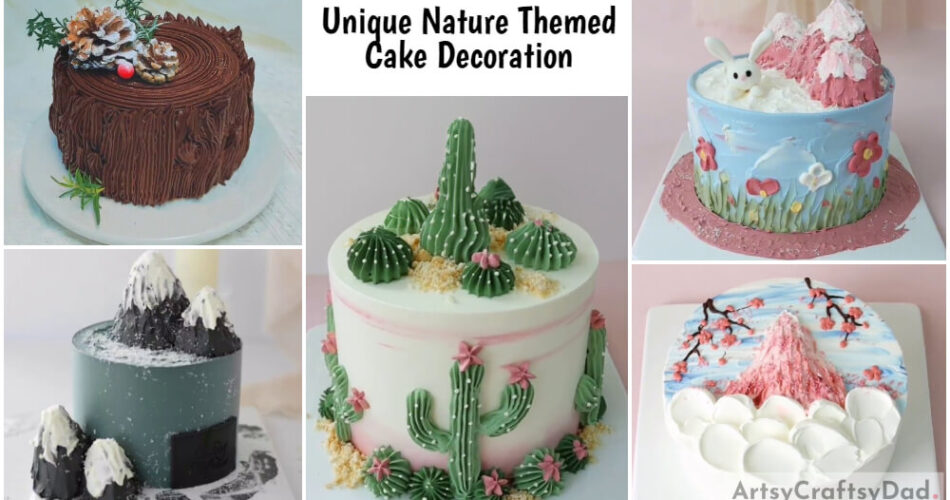Unique Nature Themed Cake Decoration Idea