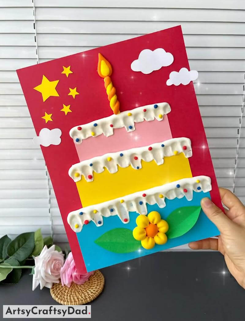 Vibrant Cake Clay Craft Idea for Youngsters - Colorful Clay Fun For Children