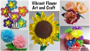 Vibrant Flower Art and Craft Projects Using Recycled Material