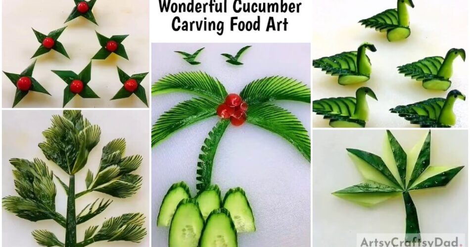 Wonderful Cucumber Carving Food Art