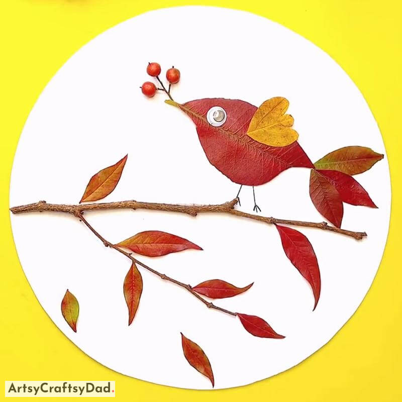 Wonderful Fall Leaves Bird Craft Idea for Minors - Outstanding Leaf Creations For Children