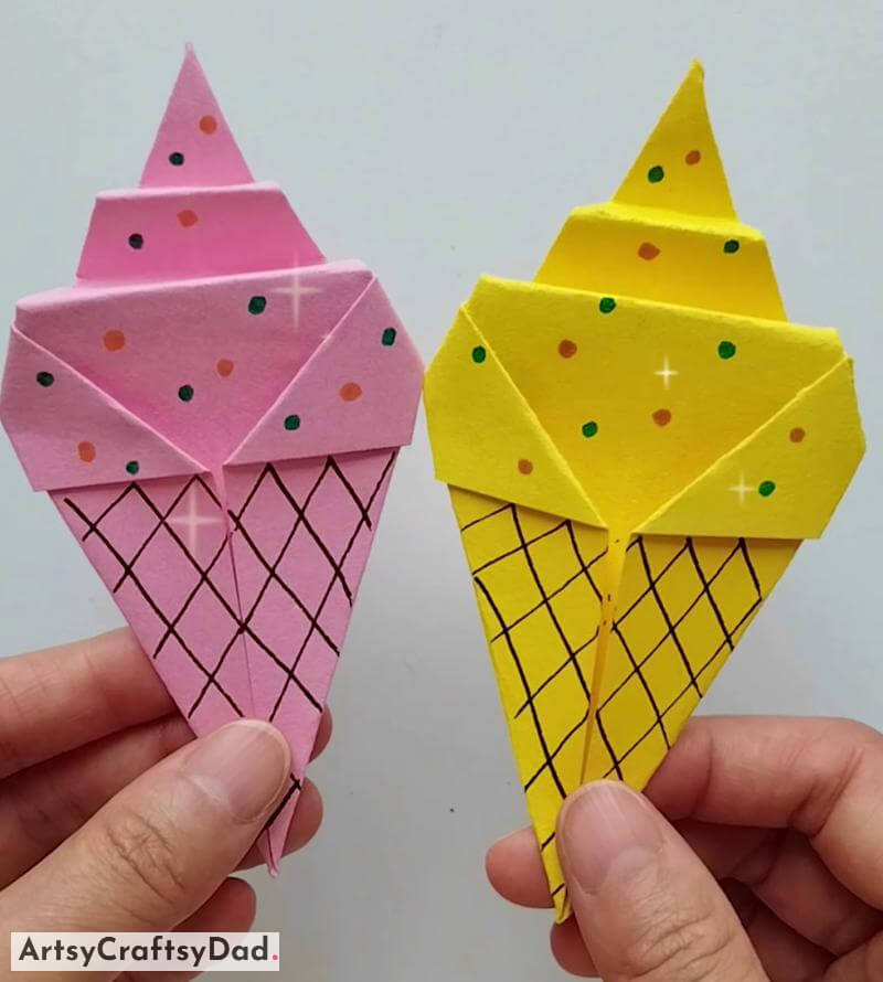 Wonderful Ice Cream Origami Creativity Idea For Kids - Incredible Origami Ideas For Kids