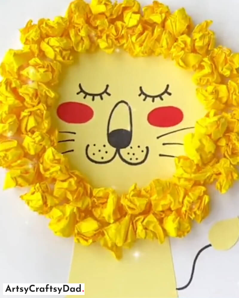 Zoo Lion Paper Craft for Kids - Easy Animal Crafts For Youngsters 