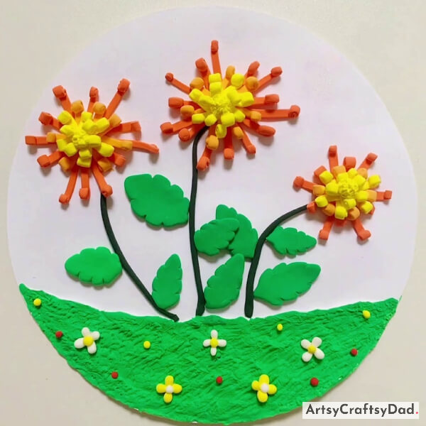 Tadda! Our Clay Flower Garden Craft is Ready!