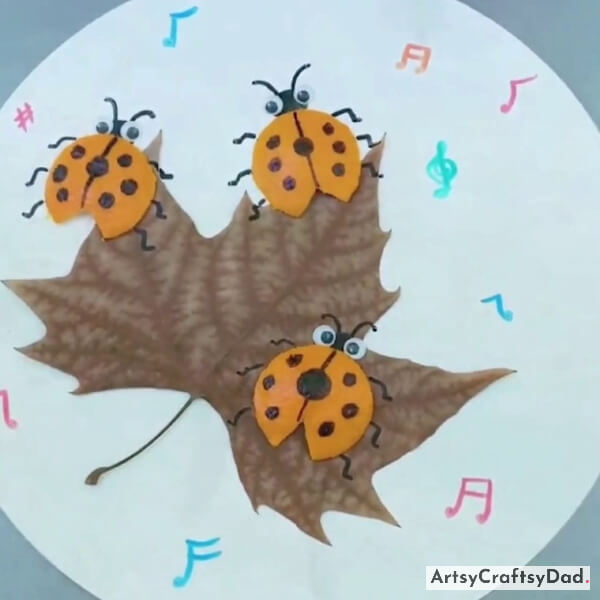 Our Ladybug Leaf Craft Is Ready Now!