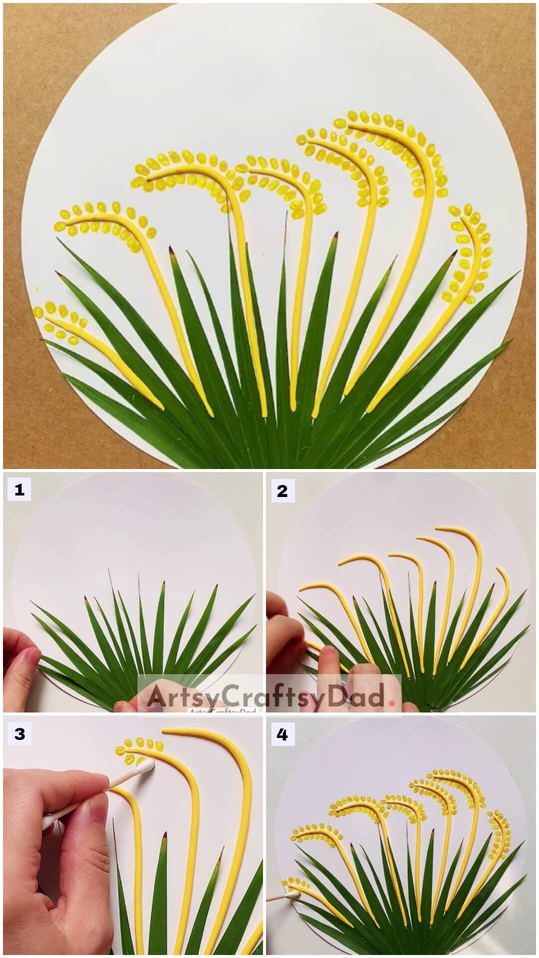 Clay &amp; Leaves Rice Plant - Easy Art &amp; Craft Tutorial