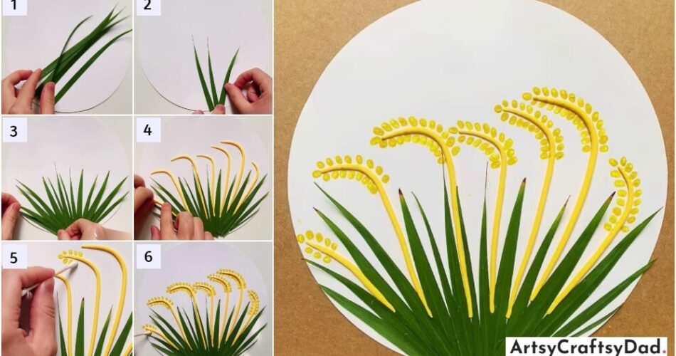 Clay & Leaves Rice Plant - Easy Art & Craft Tutorial
