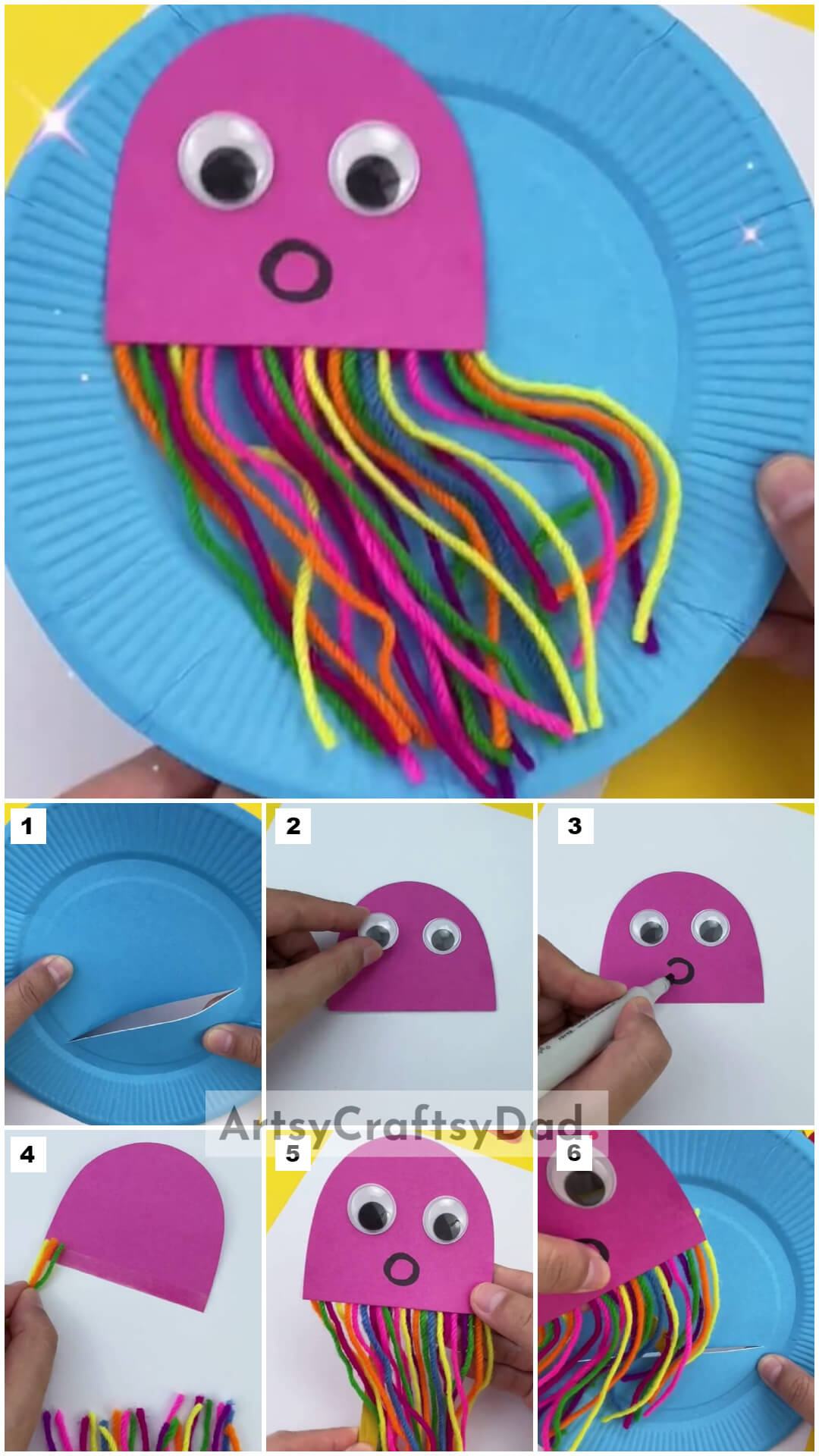 Creative Swimming Jellyfish Paper Craft Tutorial