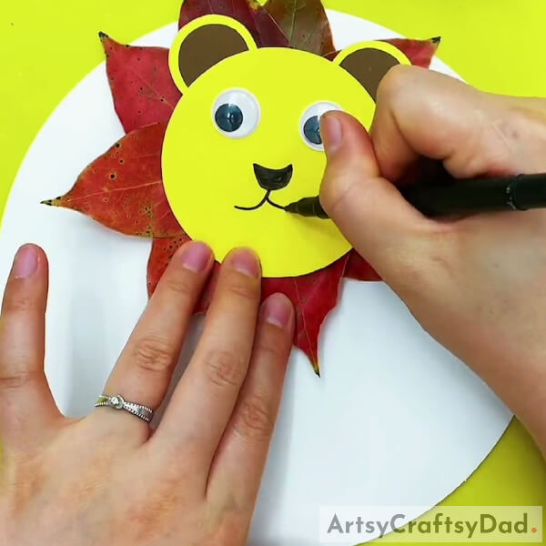 Drawing Nose & Mouth For Lion