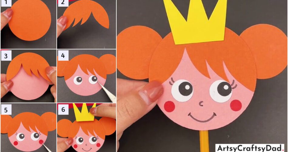 DIY Paper Princesses Pencil Topper Craft Tutorial For Kids