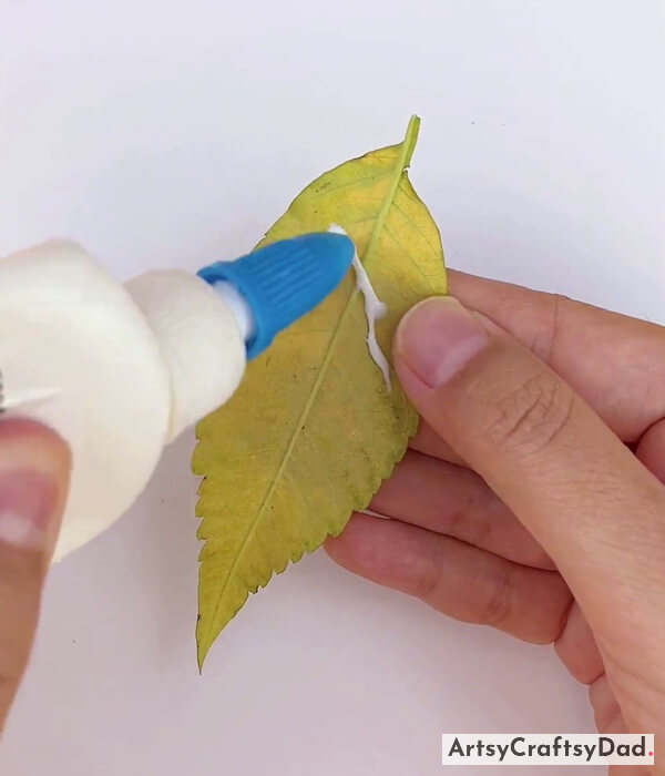 Applying Glue on Leaf