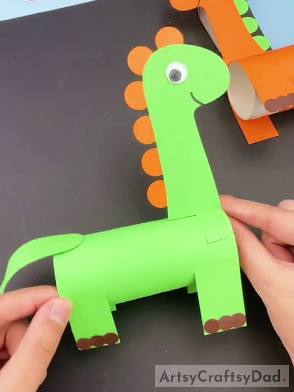Hurry! Our Paper Dinosaur Is Now Ready!