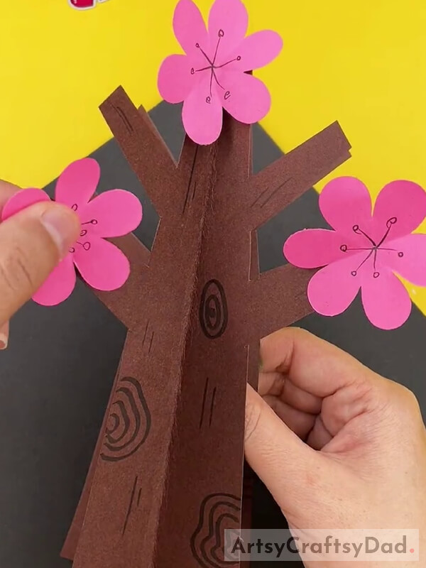 Adding More Flower Cutouts on the Tree