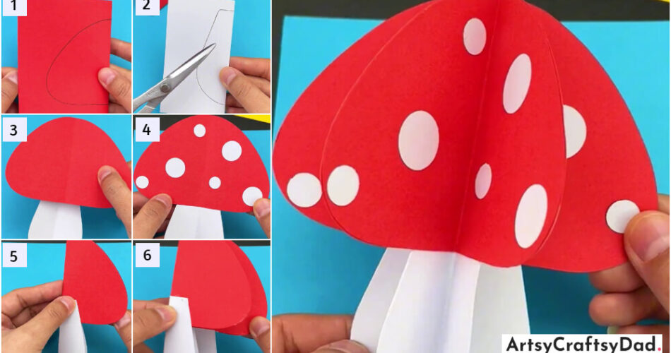 Easy To Make Paper Mushroom Craft Tutorial For Kids