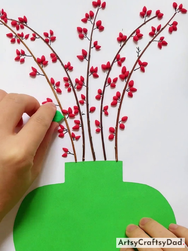 Pasting Leaves on Plant Stems