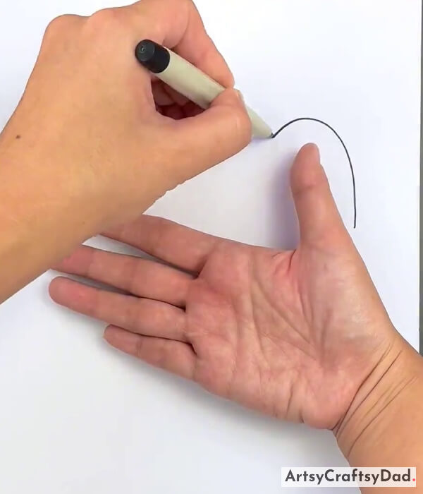 Outline The Hand Gesture With Marker