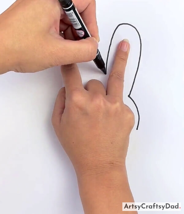 Outline The Hand Gesture With Marker
