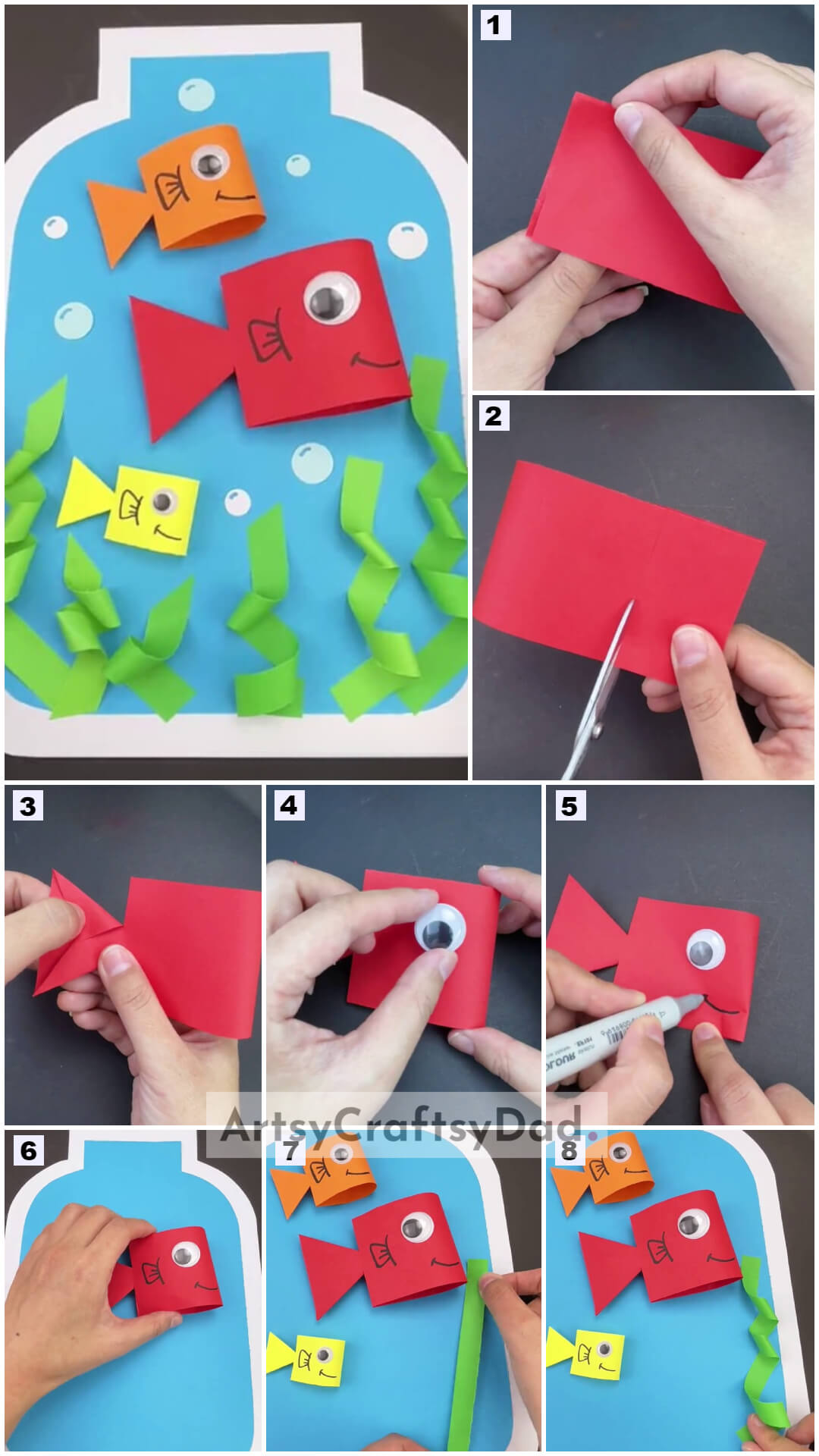 How To Make Paper Fish Aquarium Step By Step Tutorial