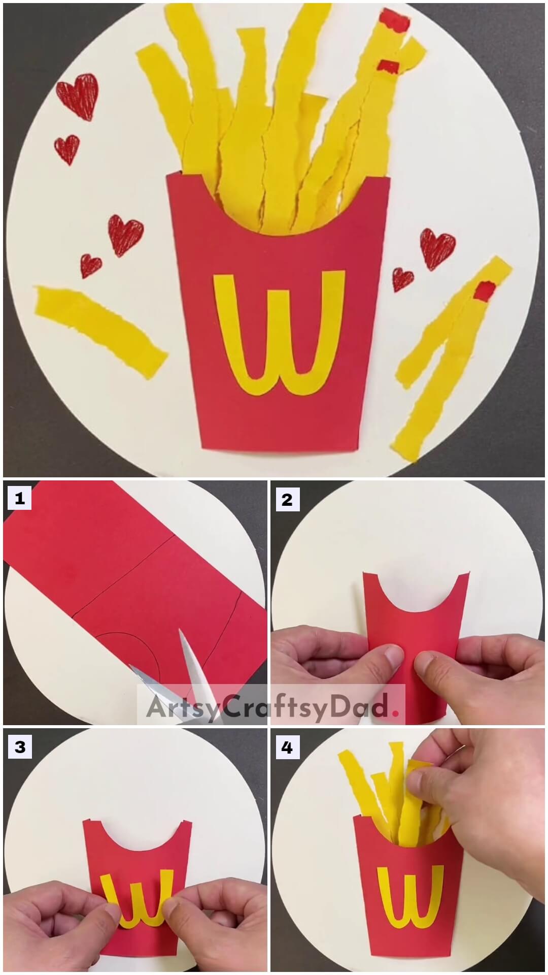 McDonald's French Fries - Easy Paper Craft Tutorial
