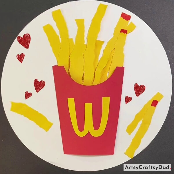 Final Look Of Our McDonald's French Fries Paper Craft!