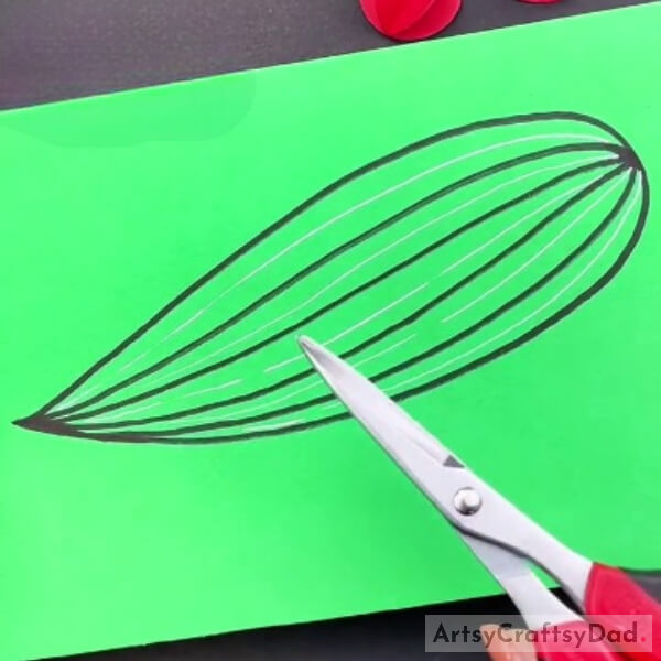 Cutting Out the Leaf Shape