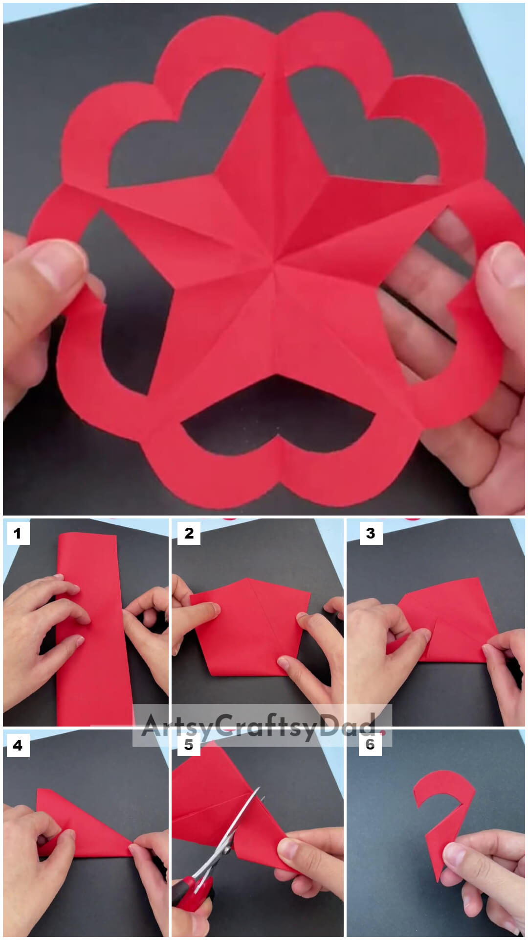 Simple Paper Cutting Design Craft Tutorial For Kids