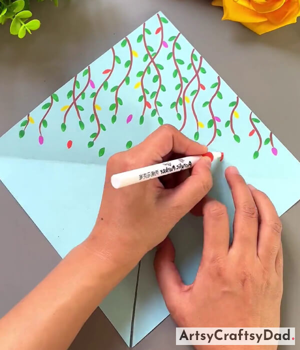 Drawing Other Colorful Leaves