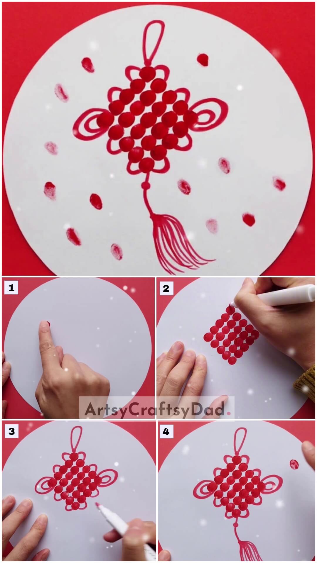 Fingertip Chinese Knot Painting Tutorial For Kids Age 9 - 12