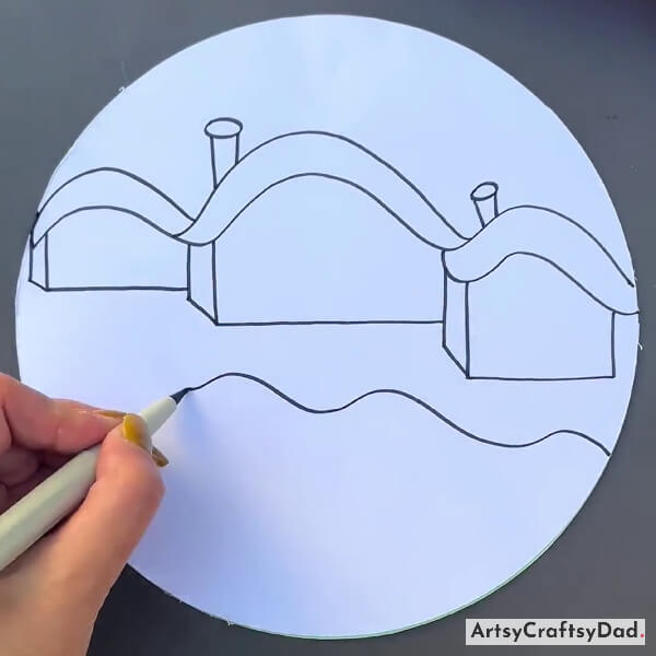 Drawing River Using A Marker
