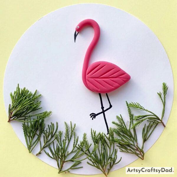 Hurrah, Our Clay Flamingo Craft Is Ready!