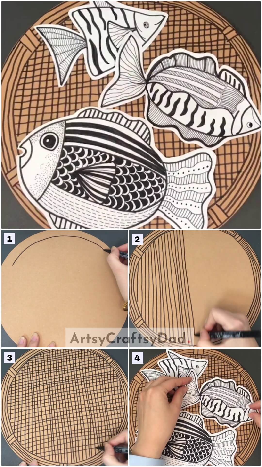 Adorable Terracotta fish Plate Art & Craft Tutorial for Kids