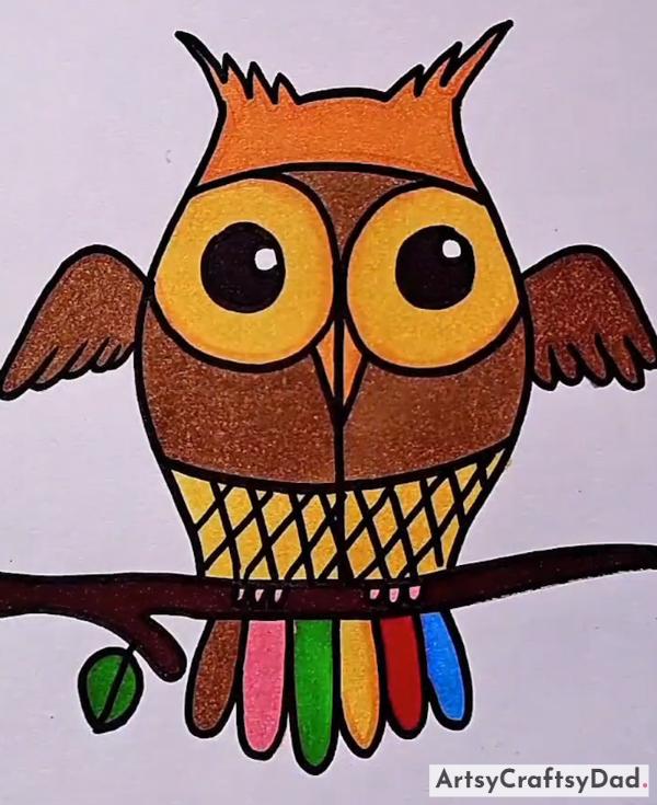 Amazing Owl Drawing Idea for Kids-Drawing animals can be a fun and engaging activity for children of all ages. 
