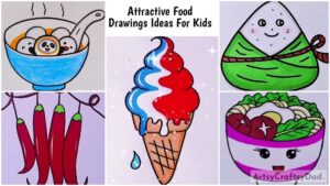 Attractive Food Drawings Ideas For Kids