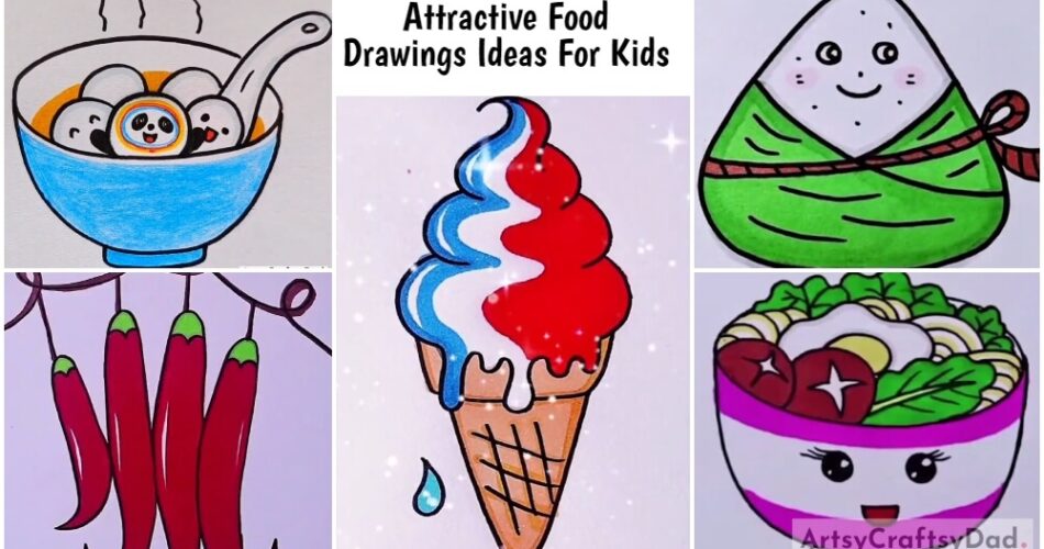 Attractive Food Drawings Ideas For Kids