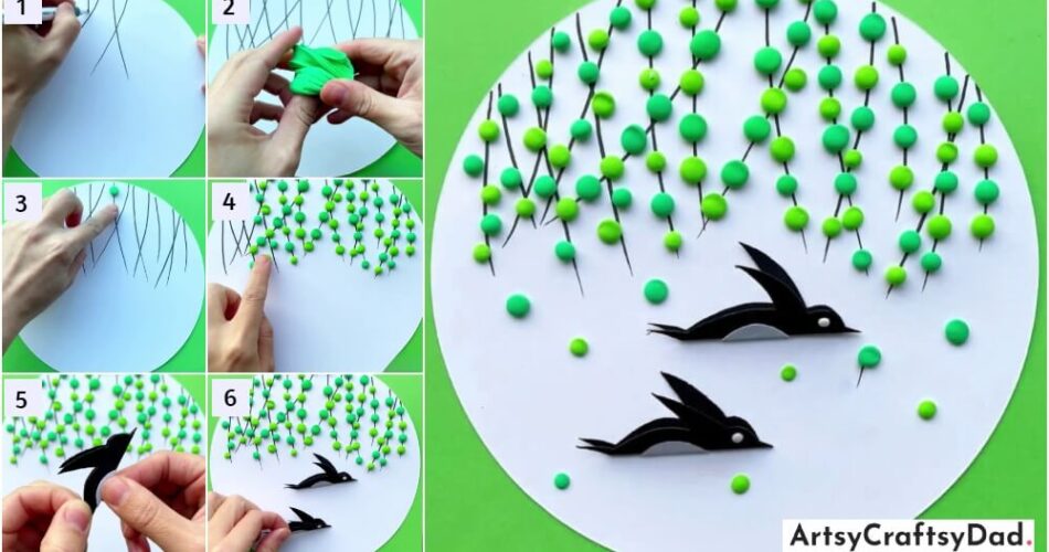 Awesome Birds Flying Under Tree Clay Craft Tutorial