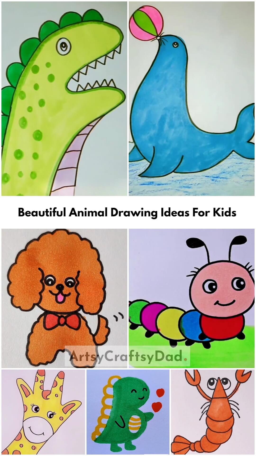 Beautiful Animal Drawing Ideas For Kids