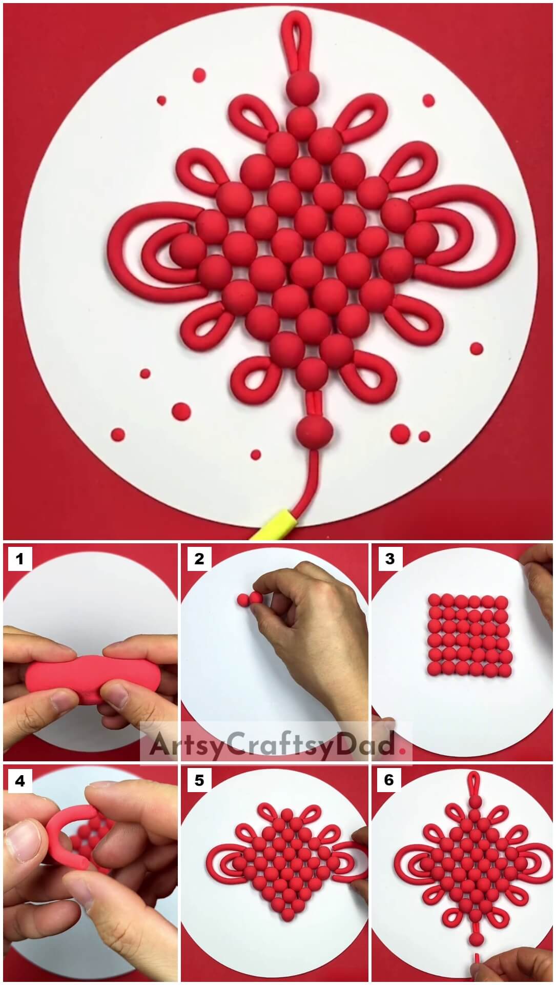 Clay Chinese Knot Craft Tutorial For Spring Festival