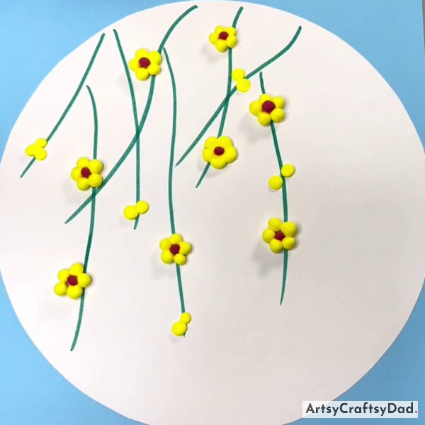 Pasting Flowers On Entire Stems