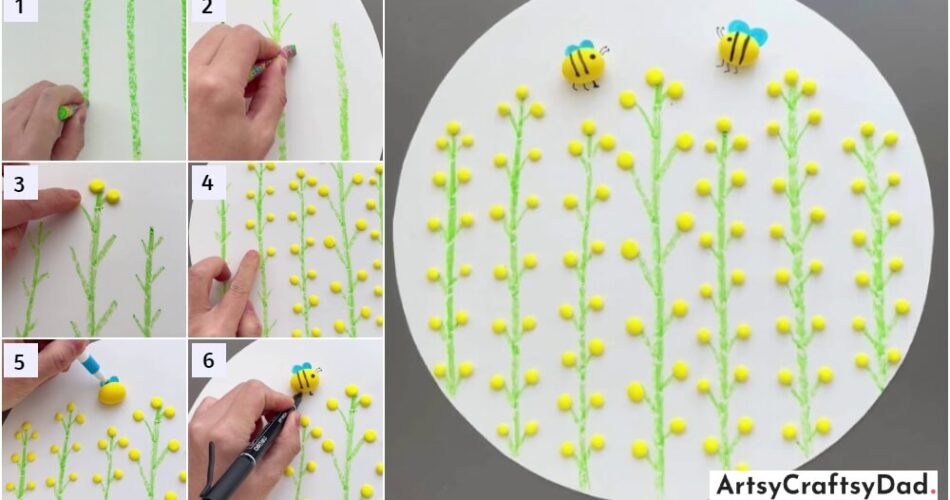 Clay Flowers With Honeybees Craft Tutorial For Spring Season