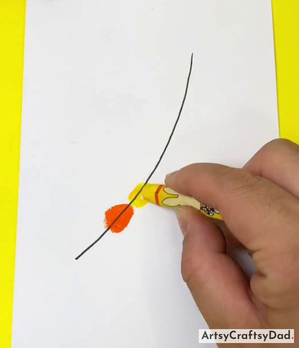 Coloring on Feather Stick