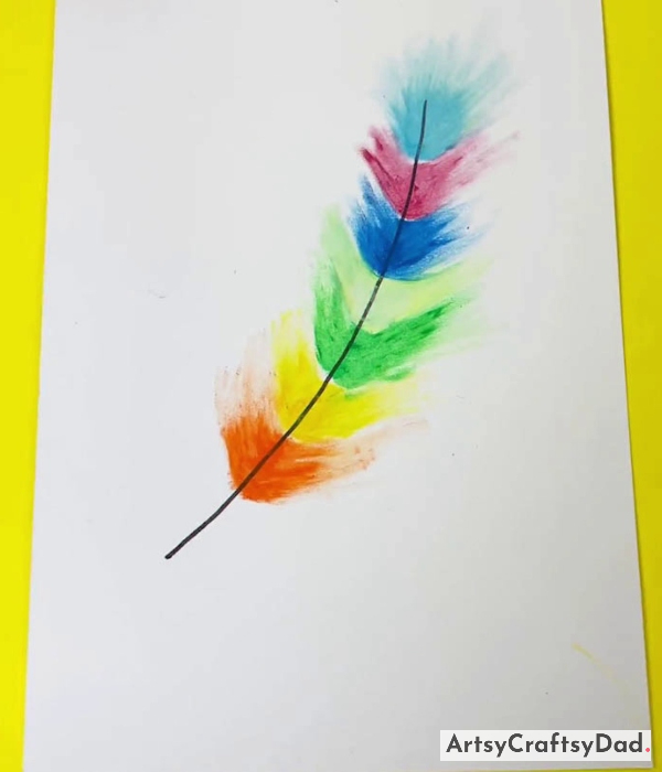 Our Colorful Feather Drawing is Now Ready!
