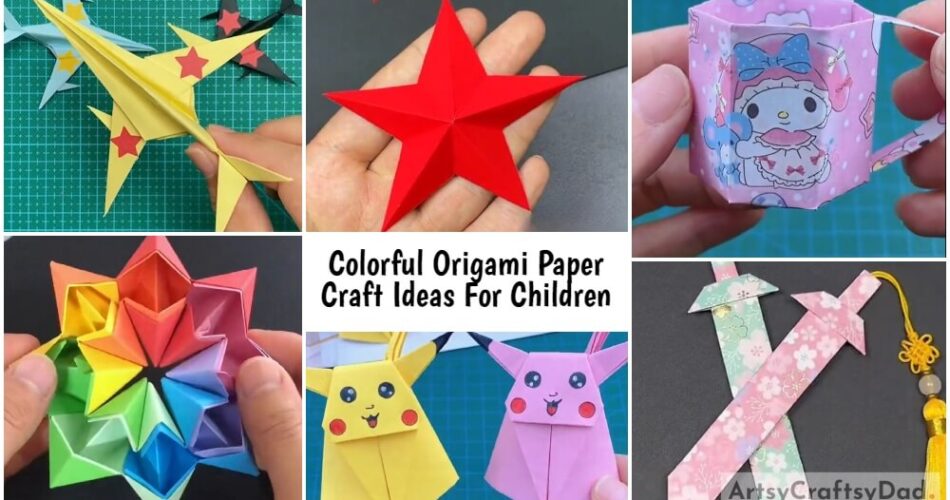 Colorful Origami Paper Craft Ideas For Children