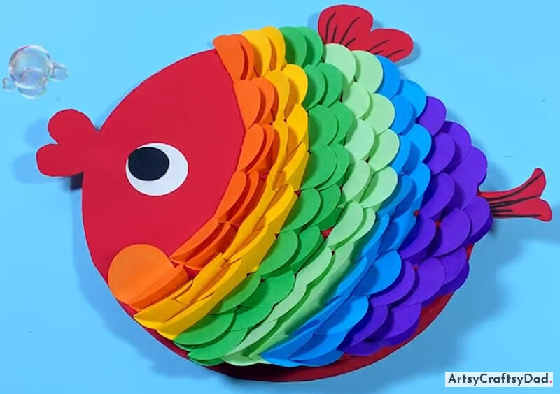 Colorful Paper Fish Craft For 5-6 Years Old Kids-Trendy and simple craft ideas for children
