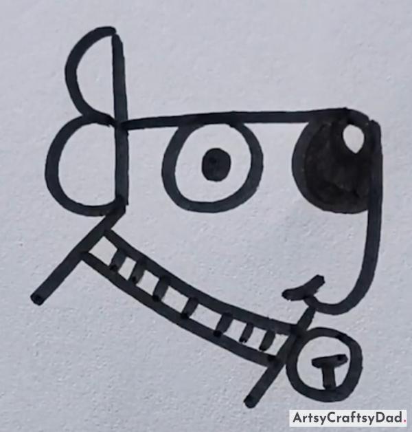 Creative Drawing Idea of Dog Using Letter dog-Entertaining and Stimulating Pencil Drawing Ideas for Children