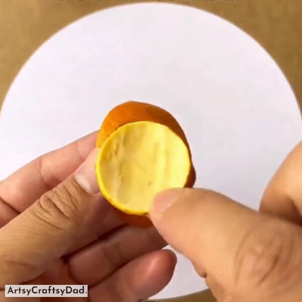 Taking Out Circle From Orange Peel